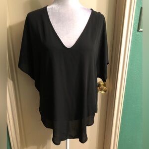 Lush Short Sleeve Oversized Sheer Top